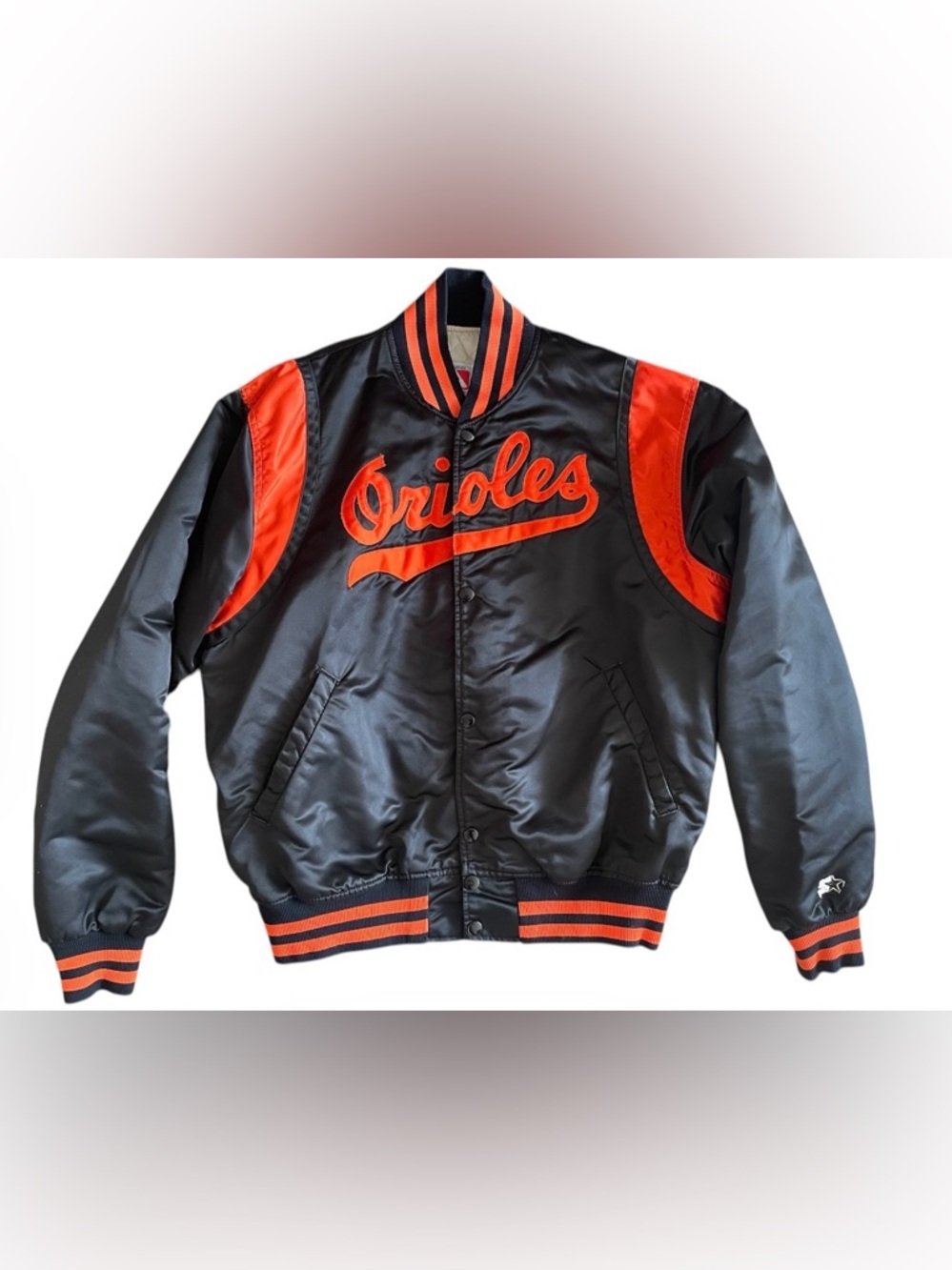Vintage Starter Baltimore Orioles Satin Bomber Jacket Men’s L MLB